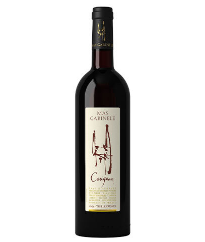 Bouteille de vin Carignan rouge 2022