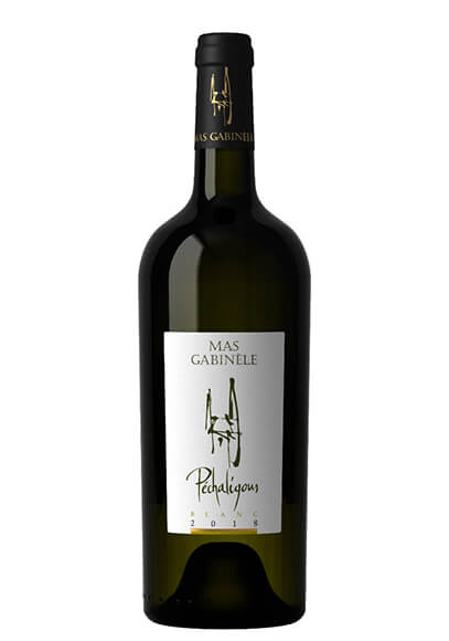 Bottle of Péchaligous white wine 2018